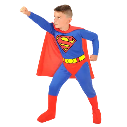 Travestimento da Superman per bambini di 8-10 anni - Costume da supereroe per ragazzi