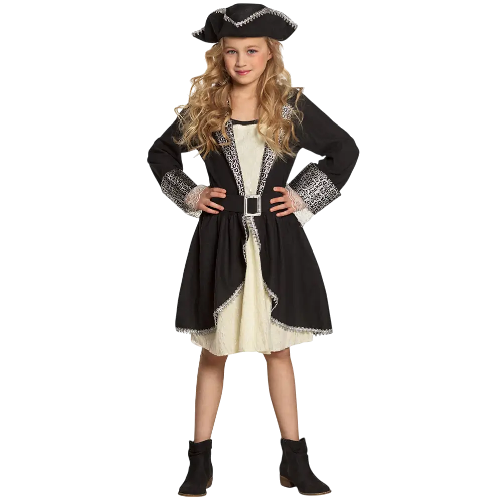 Travestimento da pirata per bambina 4-6 anni - Costume da avventuriera di carnevale per bambina
