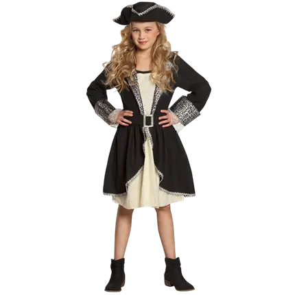 Travestimento da pirata per bambina 4-6 anni - Costume da avventuriera di carnevale per bambina