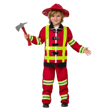 Travestimento da pompiere per bambini 7-9 anni - Costume da soccorritore per bambino