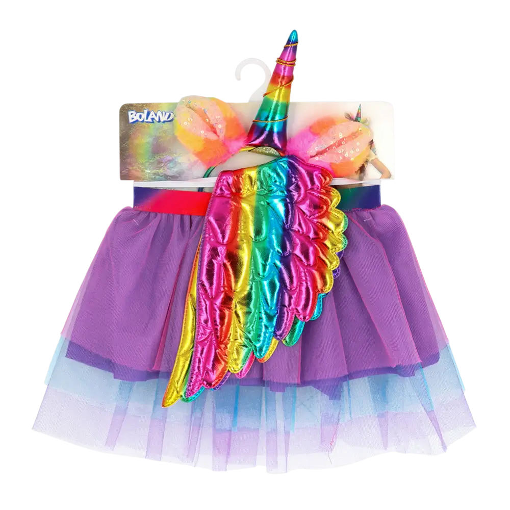 Kit unicorno arcobaleno per bambini - Accessori per travestimenti fantasy da fata