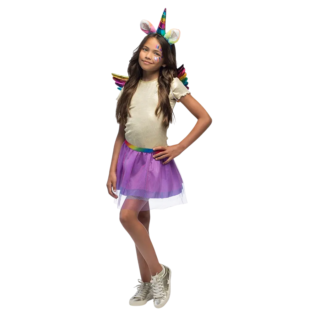 Kit unicorno arcobaleno per bambini - Accessori per travestimenti fantasy da fata