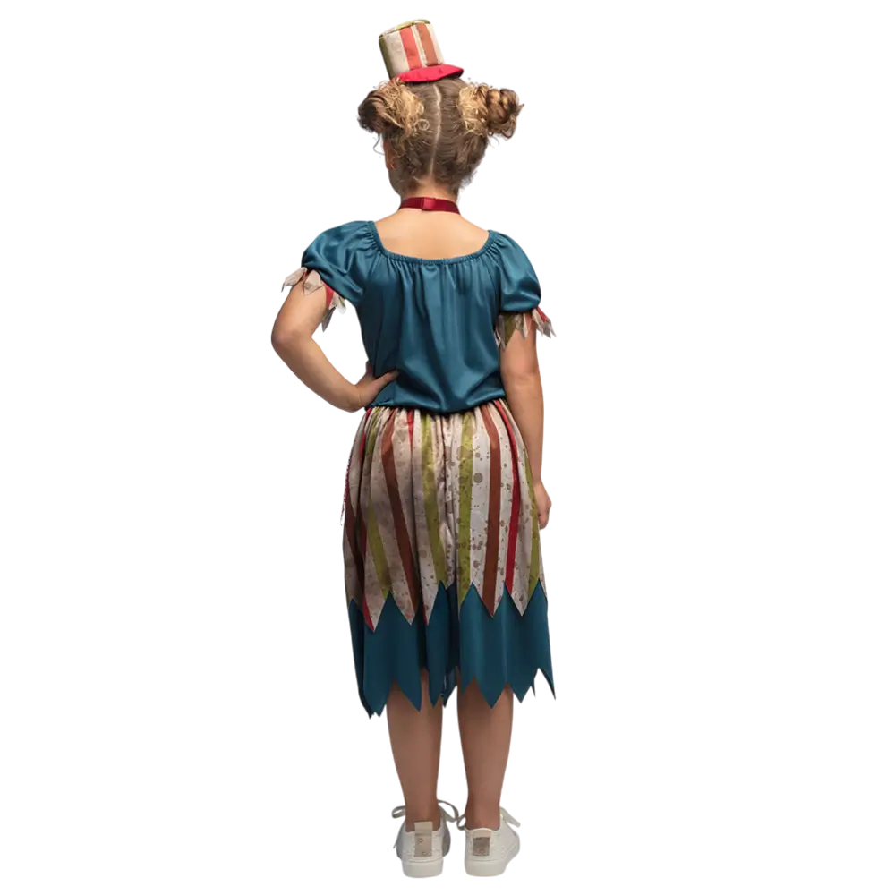 Travestimento da clown malvagio per bambina 4-6 anni - Costume horror per Halloween