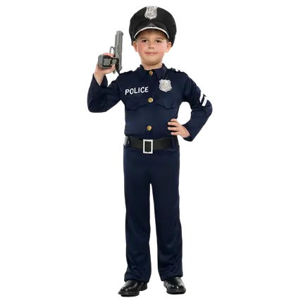 Travestimento da poliziotto per bambini di 3-4 anni - Costume da poliziotto per bambino a Carnevale