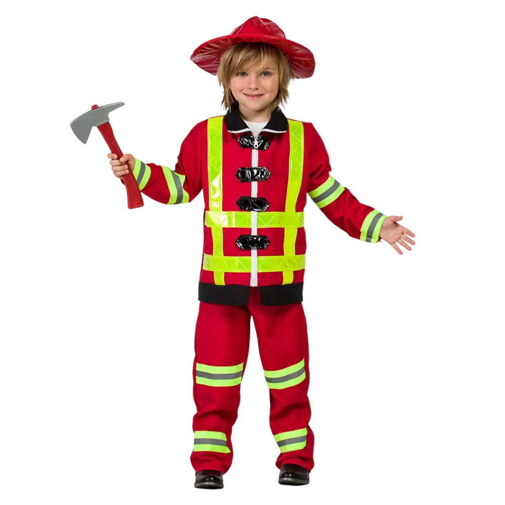 Travestimento da pompiere per bambini 5-6 anni - Costume di carnevale da emergenza per bambino