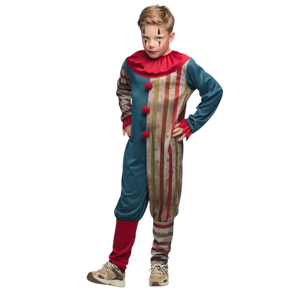 Travestimento da clown malvagio per bambino 4-6 anni - Costume di Halloween horror
