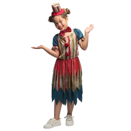 Travestimento da clown malvagio per bambina 10-12 anni - Costume horror per Halloween