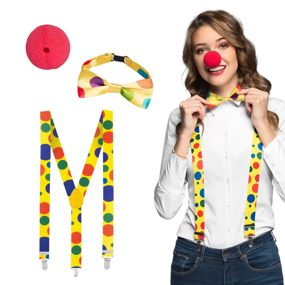 Kit completo clown per bambini - Accessori travestimento festa di carnevale