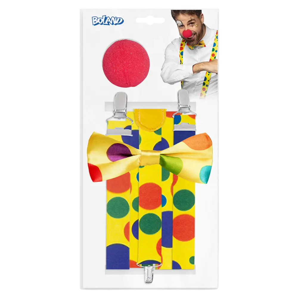 Kit completo clown per bambini - Accessori travestimento festa di carnevale