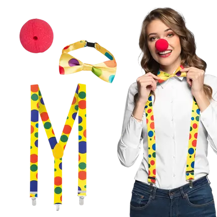 Kit completo clown per bambini - Accessori travestimento festa di carnevale