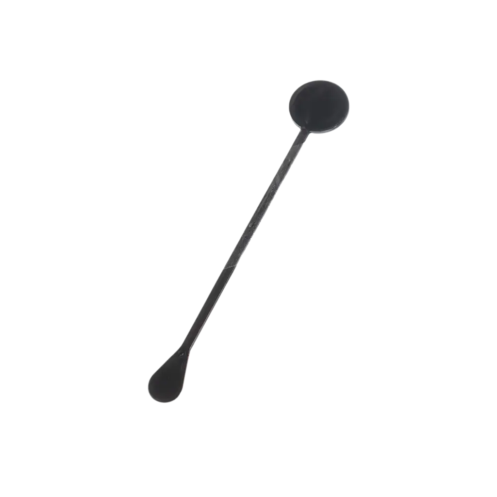 Agitatore per cocktail (Mojito, Caïpi) in PP nero da 17 cm - Riutilizzabile (confezione da 100)
