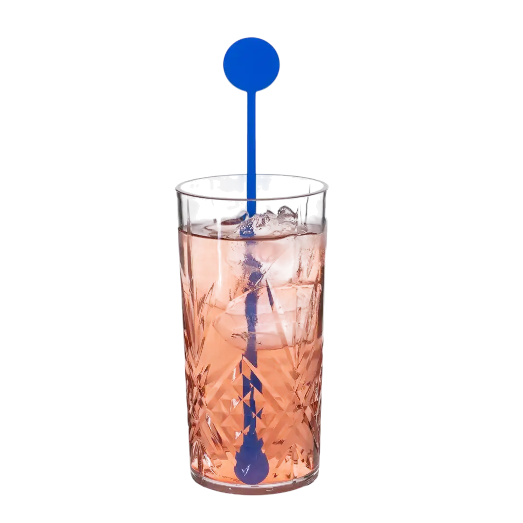 Agitatore standard per cocktail 22 cm in PP blu - riutilizzabile (confezione da 100)