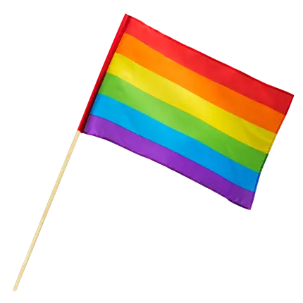 Bandiera a mano in poliestere arcobaleno