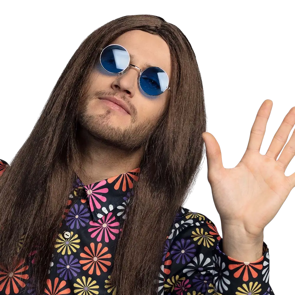 Occhiali da festa hippie John blu