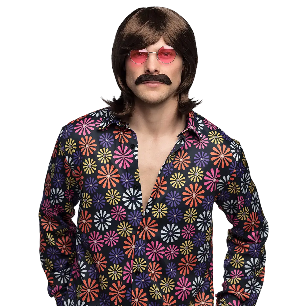 Occhiali da festa hippie John rosa