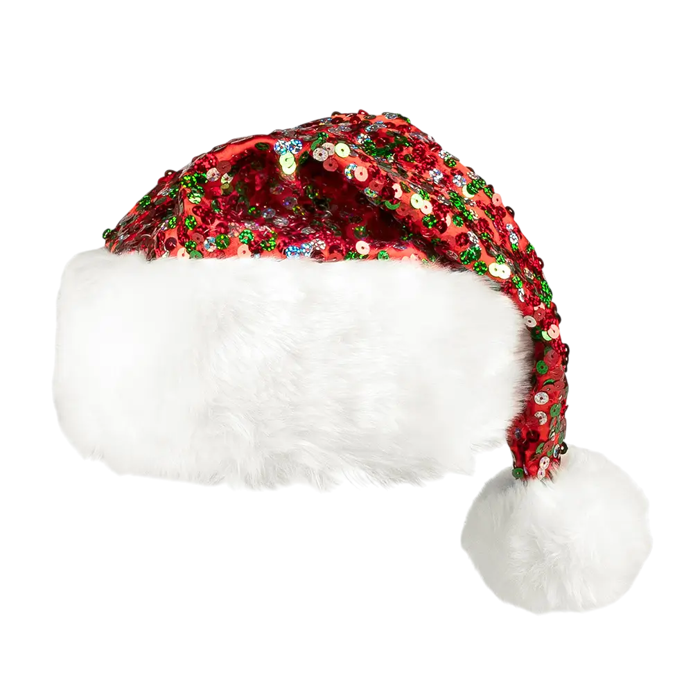 Cappello natalizio con paillettes colorate