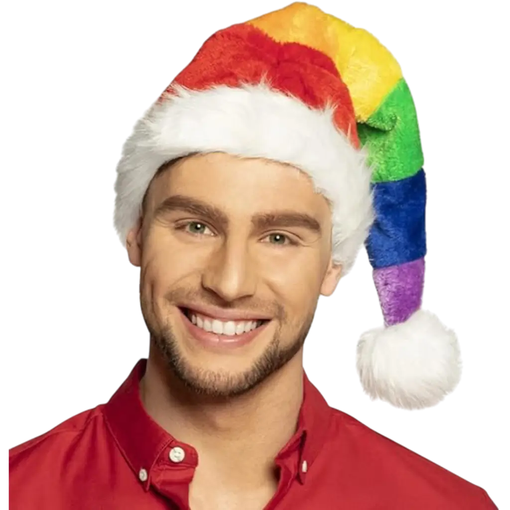Cappello natalizio arcobaleno