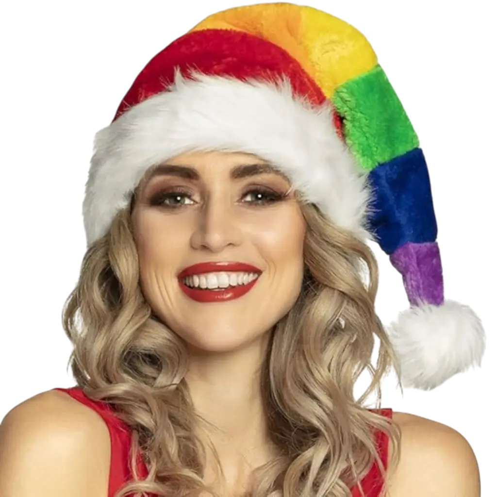 Cappello natalizio arcobaleno