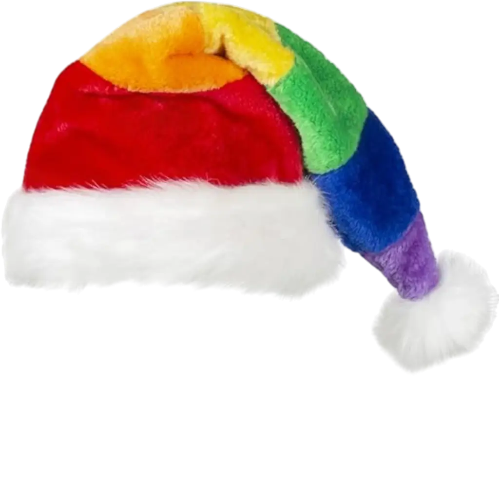 Cappello natalizio arcobaleno