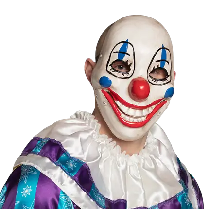 Maschera rimovibile da clown spaventoso