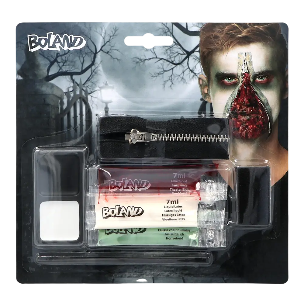 Kit di trucco con zip per zombie