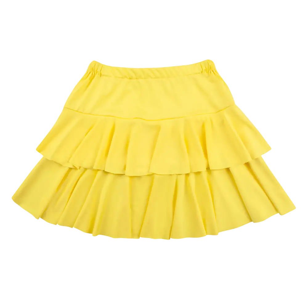 Minigonna Ruffles giallo fluo
