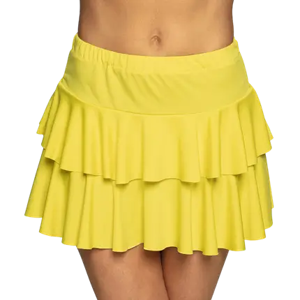 Minigonna Ruffles giallo fluo