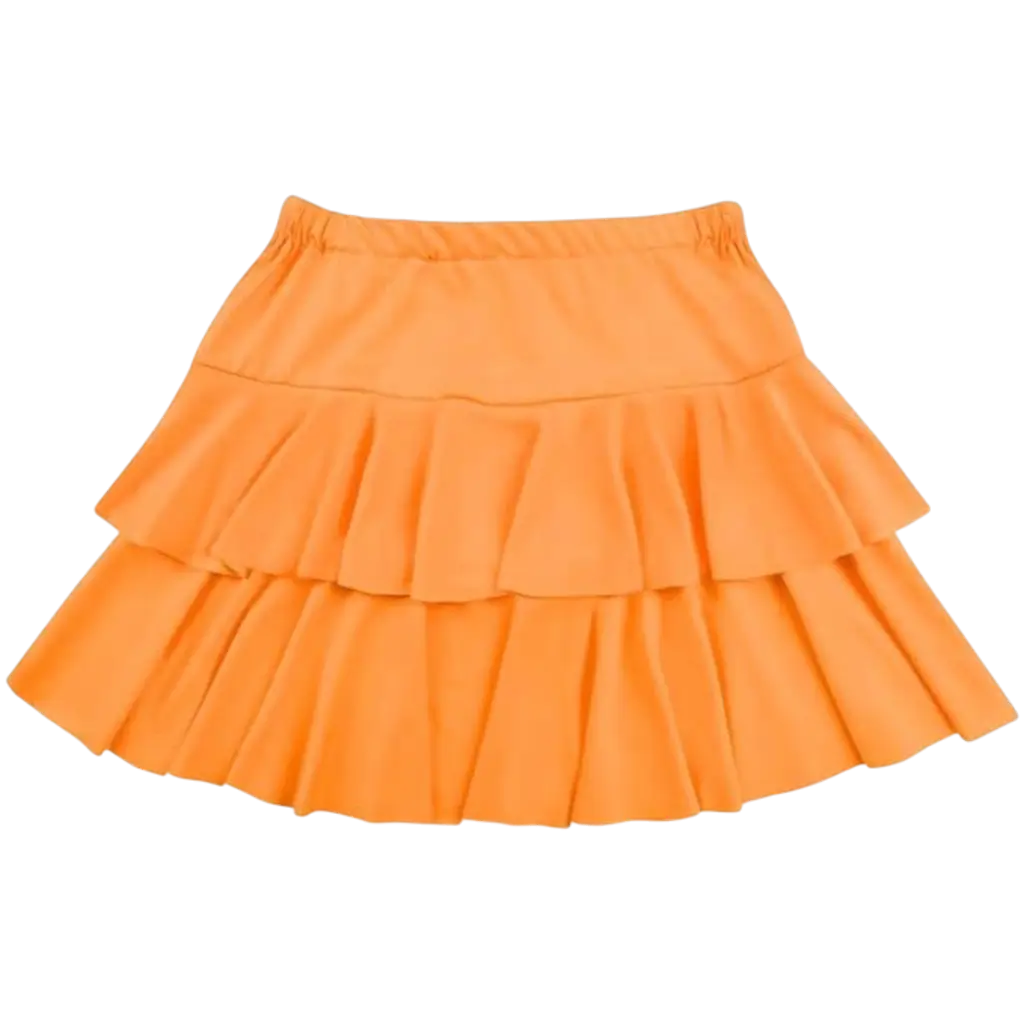 Minigonna Ruffles arancione fluorescente
