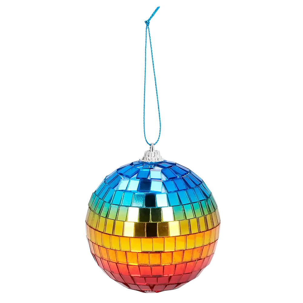 6 Palle da discoteca arcobaleno da 8 cm