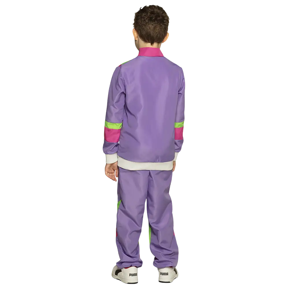 Travestimento da tuta retrò viola neon per bambini - 7-9 anni