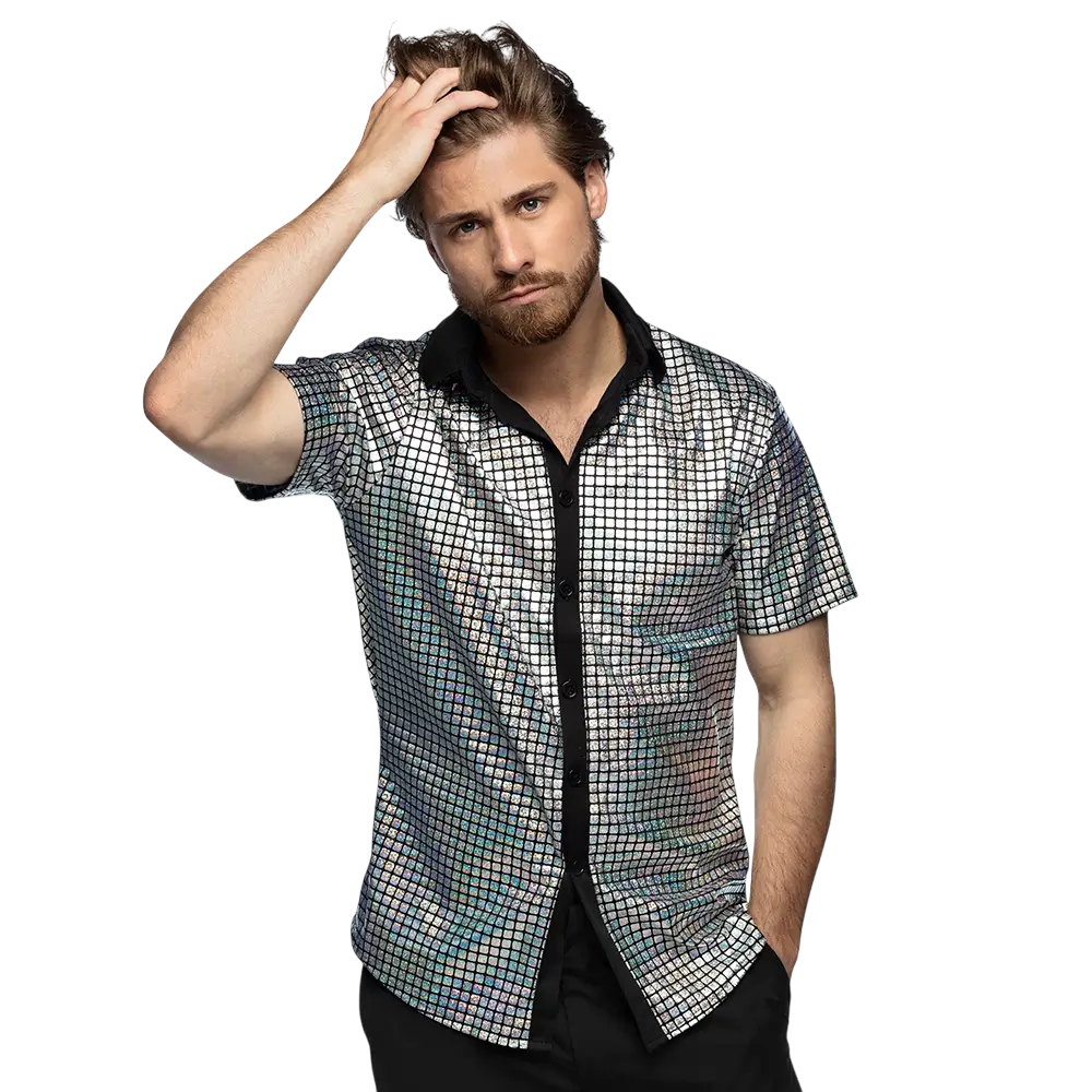 Camicia Silver Disco Diamond - L