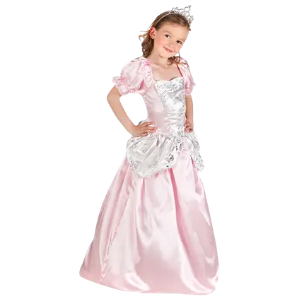 Travestimento da principessa rosa chiaro per bambina - 4-6 anni