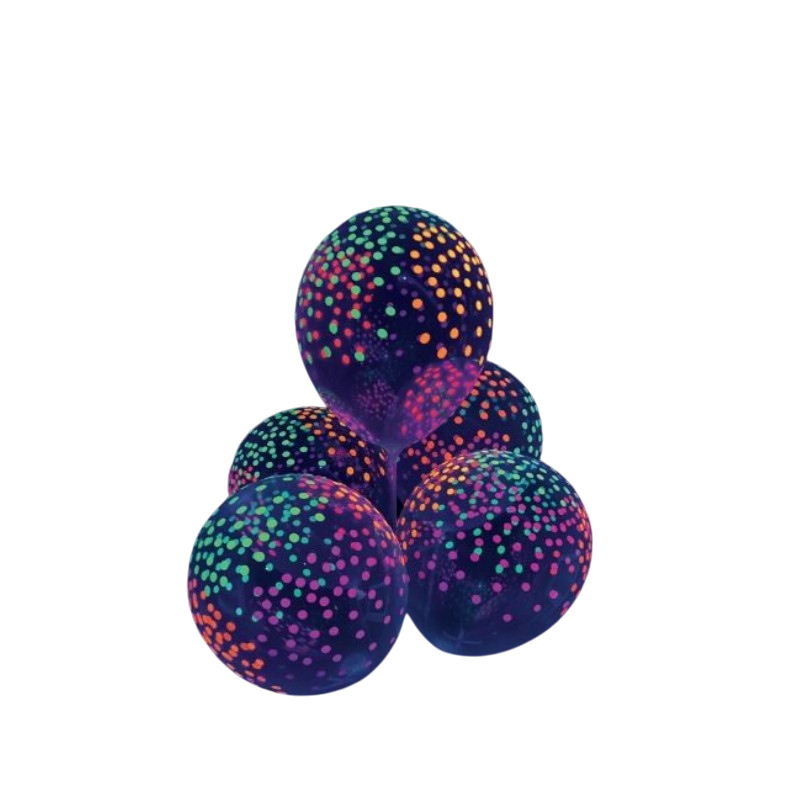 10 Palloncini in lattice da 30 cm Fluo neon UV Colori neon che reagiscono alla luce nera