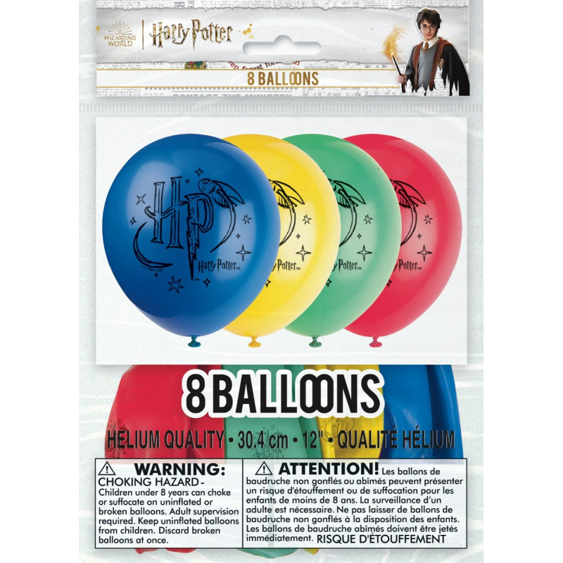 8 palloncini in lattice Harry Potter