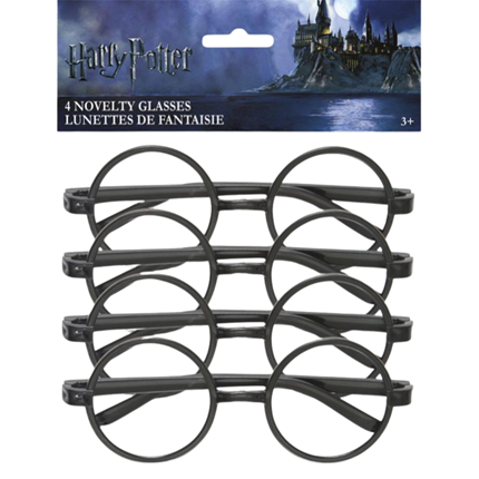 4 paia di occhiali rotondi da Harry Potter