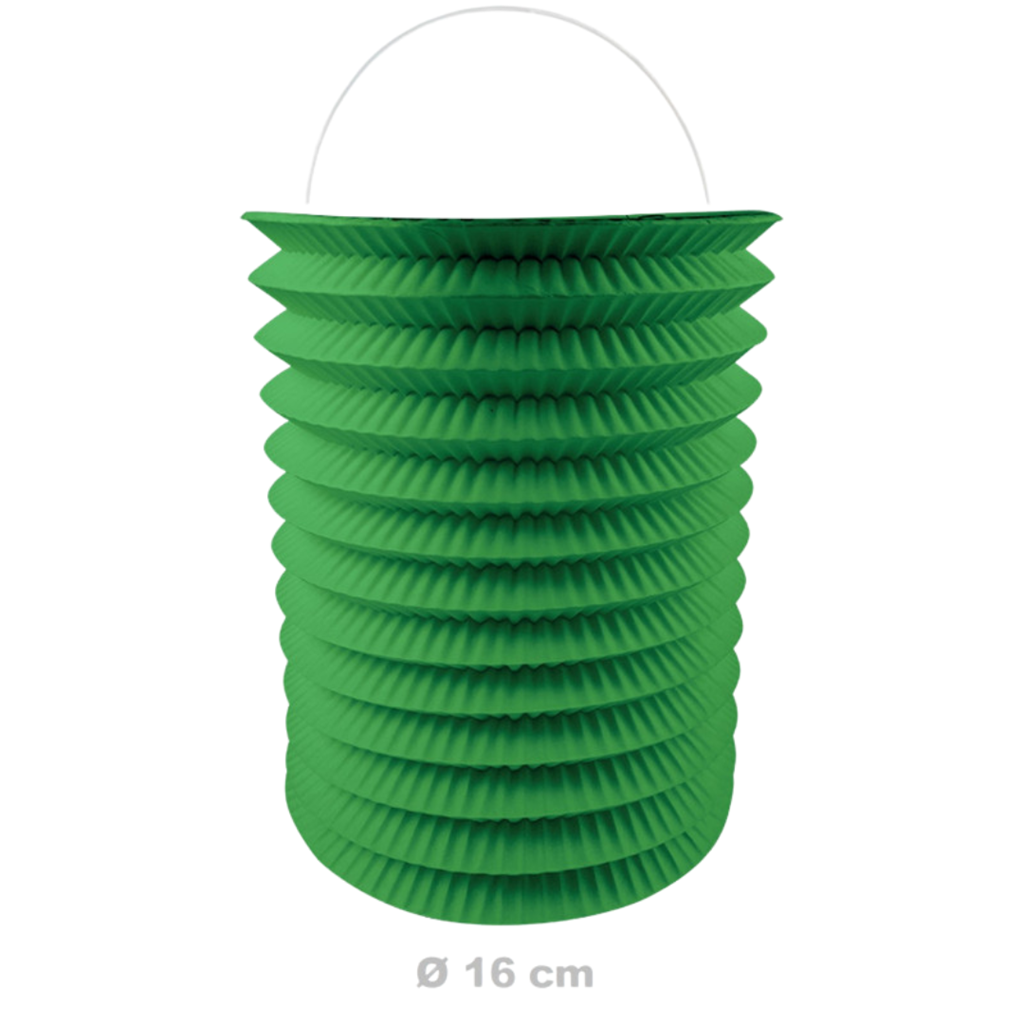 12 Lanterne di carta verdi - 16 cm