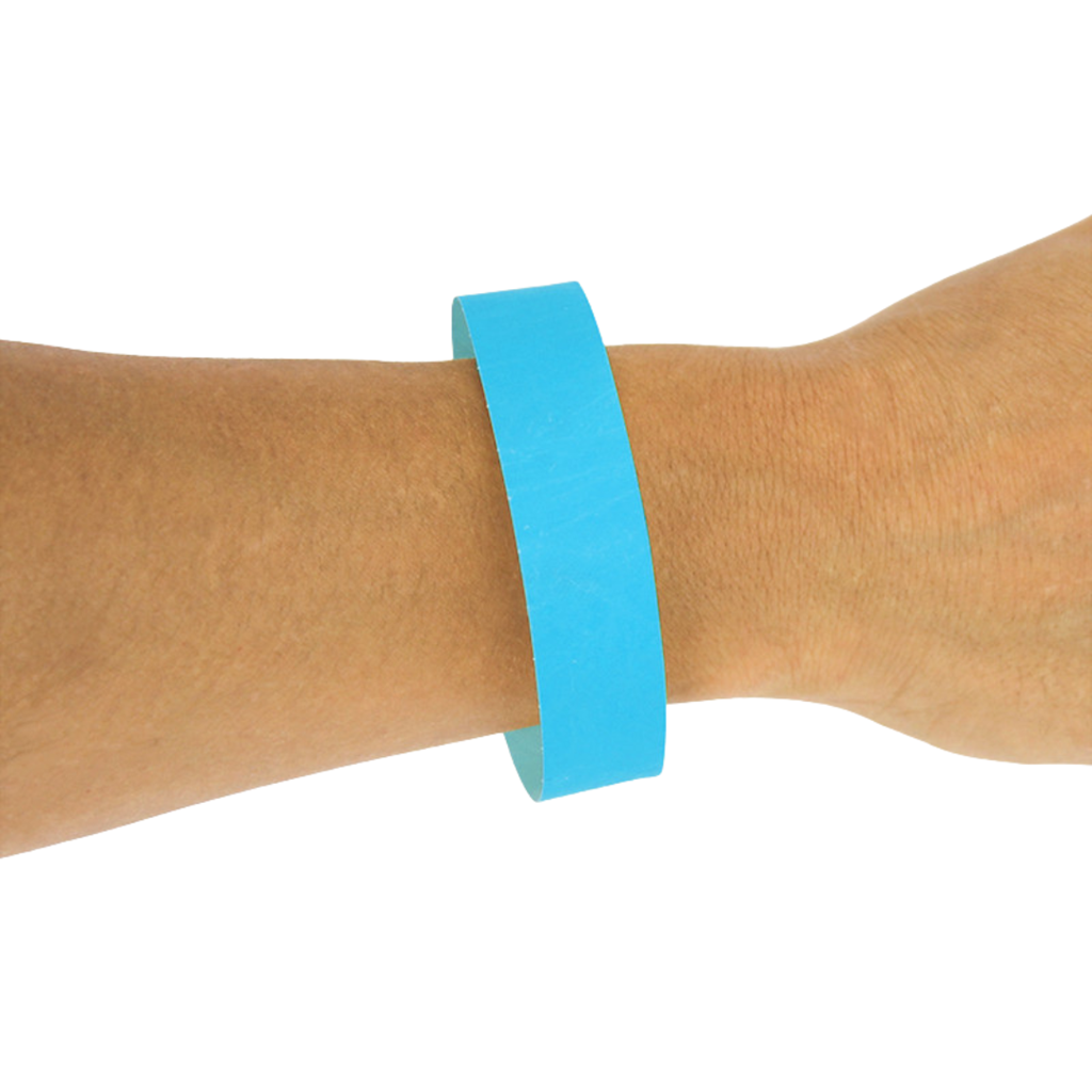 50 braccialetti di identificazione in carta blu - antistrappo