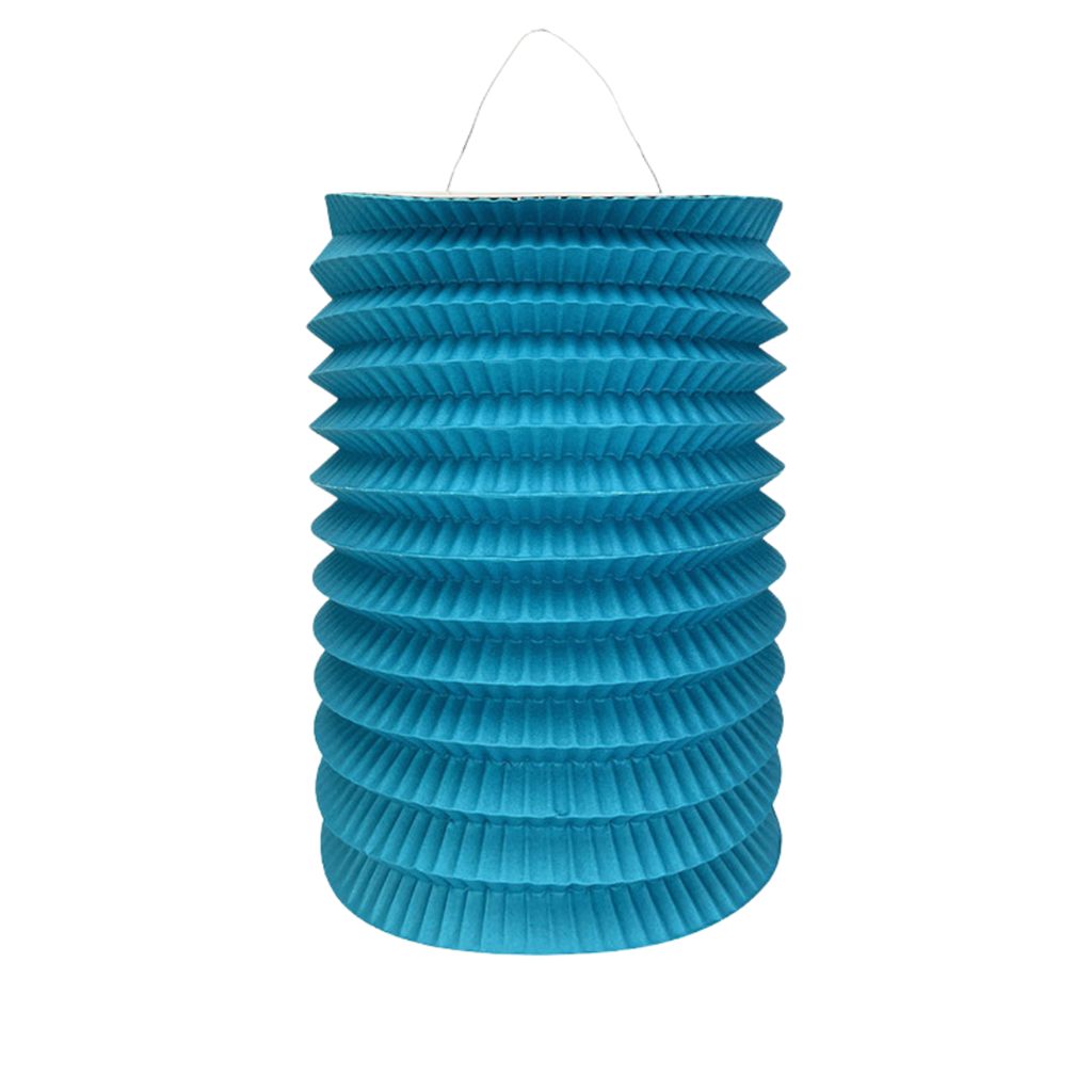 12 lanterne di carta blu - 16 cm