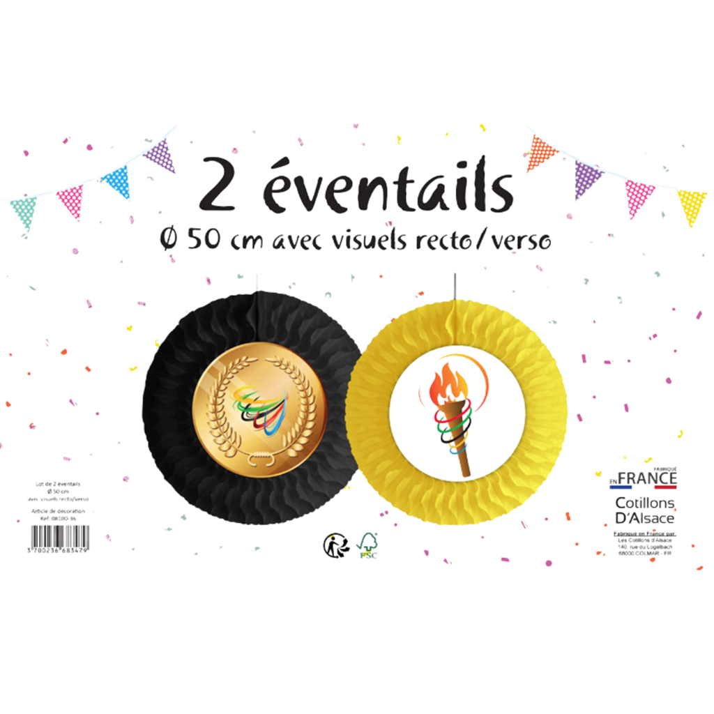2 Ventagli sportivi da 50 cm