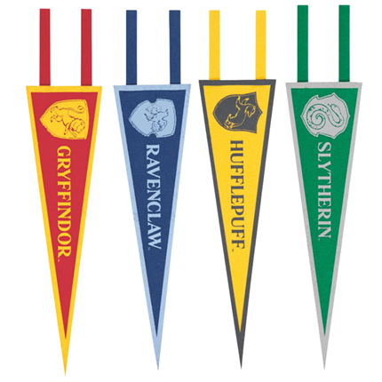 4 striscioni in tessuto di Harry Potter da appendere