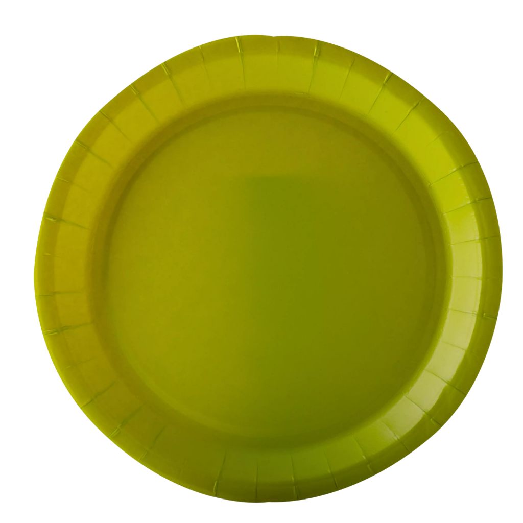 10 piatti di carta rotondi Verde chiaro - 22 cm