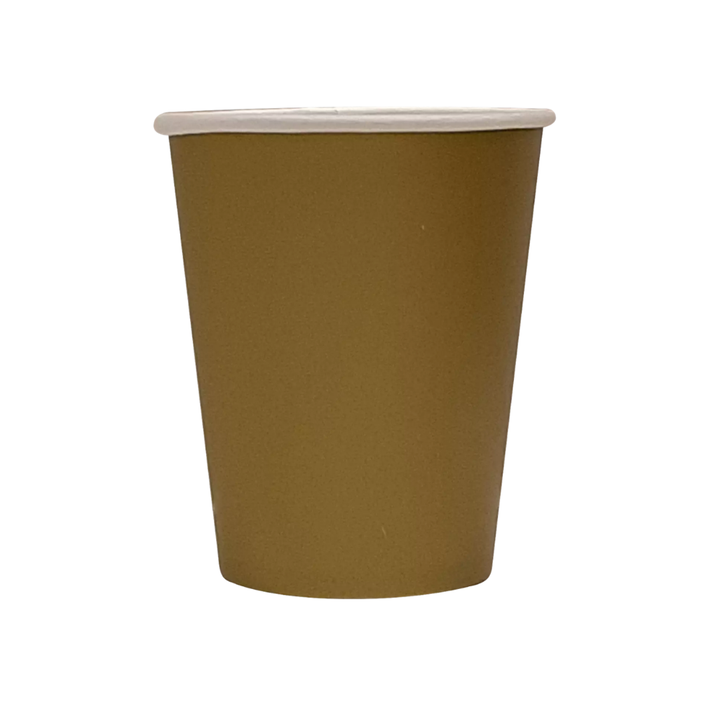 25 tazze di cartone oro - 20 CL