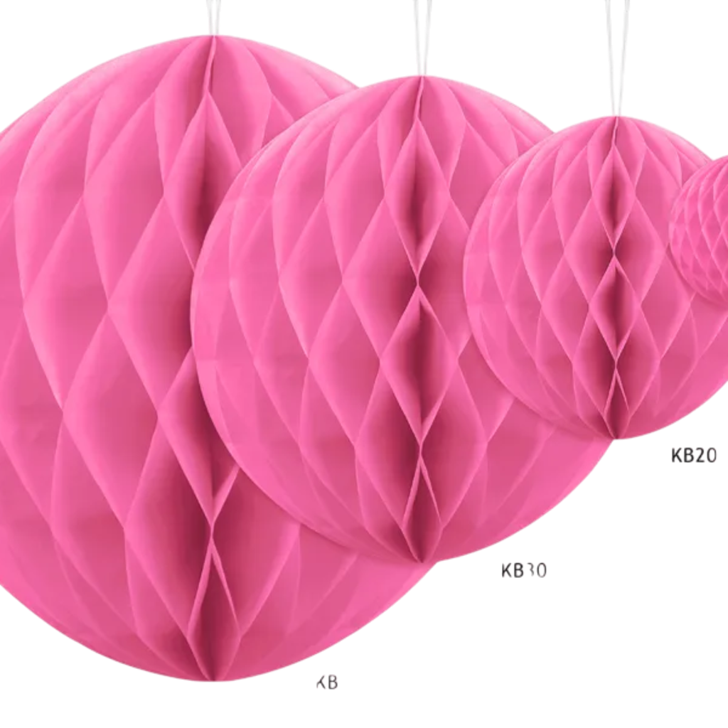 Palla a nido d'ape rosa - 20 cm