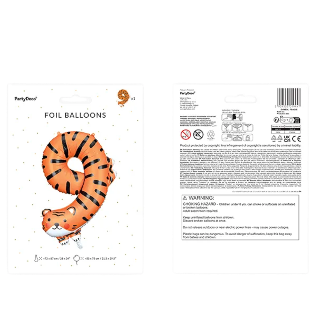 Ballon Tigre in alluminio - Numero 9