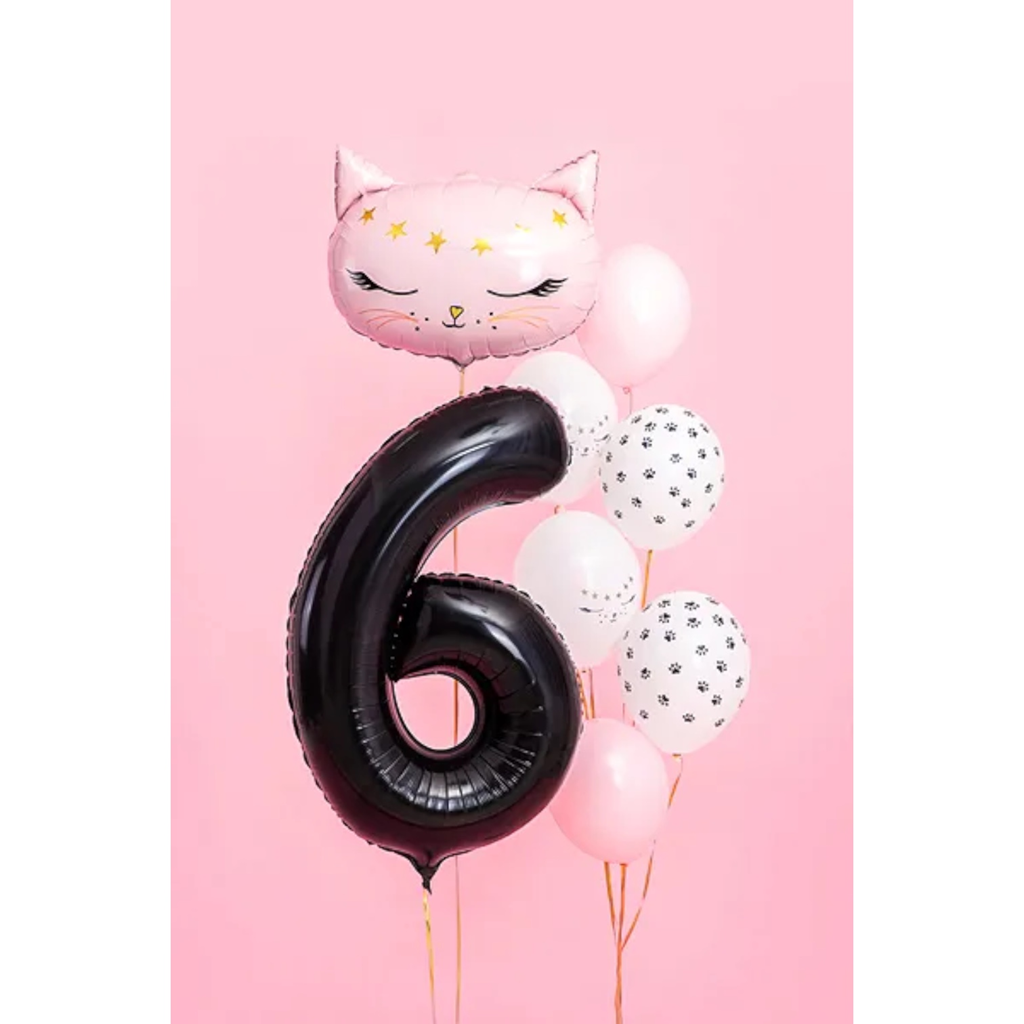 Palla Chiffre ''6'', alluminio, 86 cm, nero