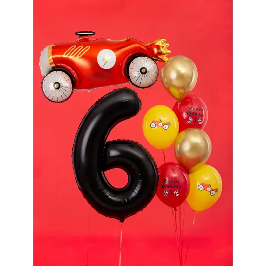 Palla Chiffre ''6'', alluminio, 86 cm, nero