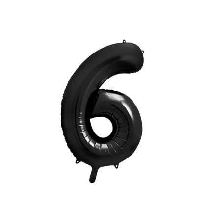 Palla Chiffre ''6'', alluminio, 86 cm, nero