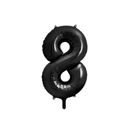 Palla Chiffre ''8'', alluminio, 86 cm, nero