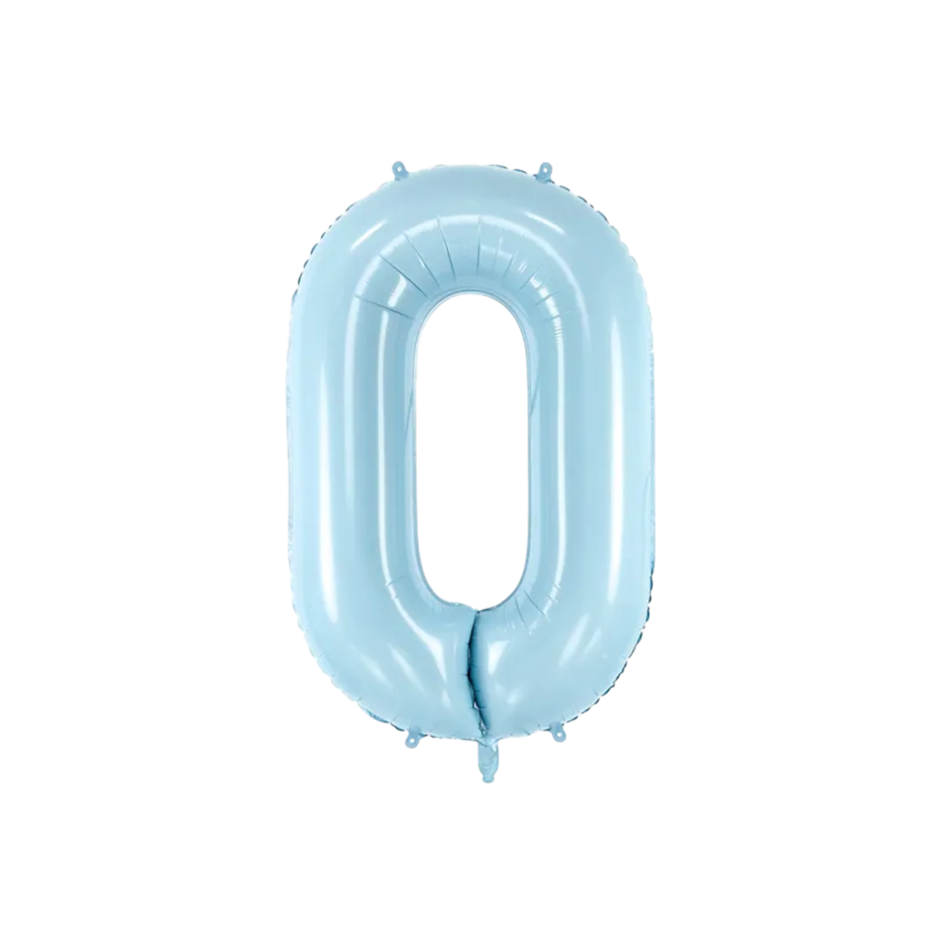 Palla Chiffre ''0'', alluminio, 86 cm, azzurro