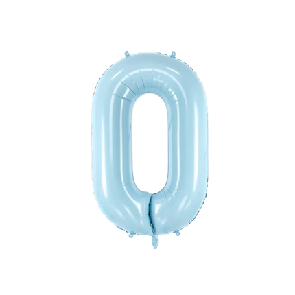Palla Chiffre ''0'', alluminio, 86 cm, azzurro